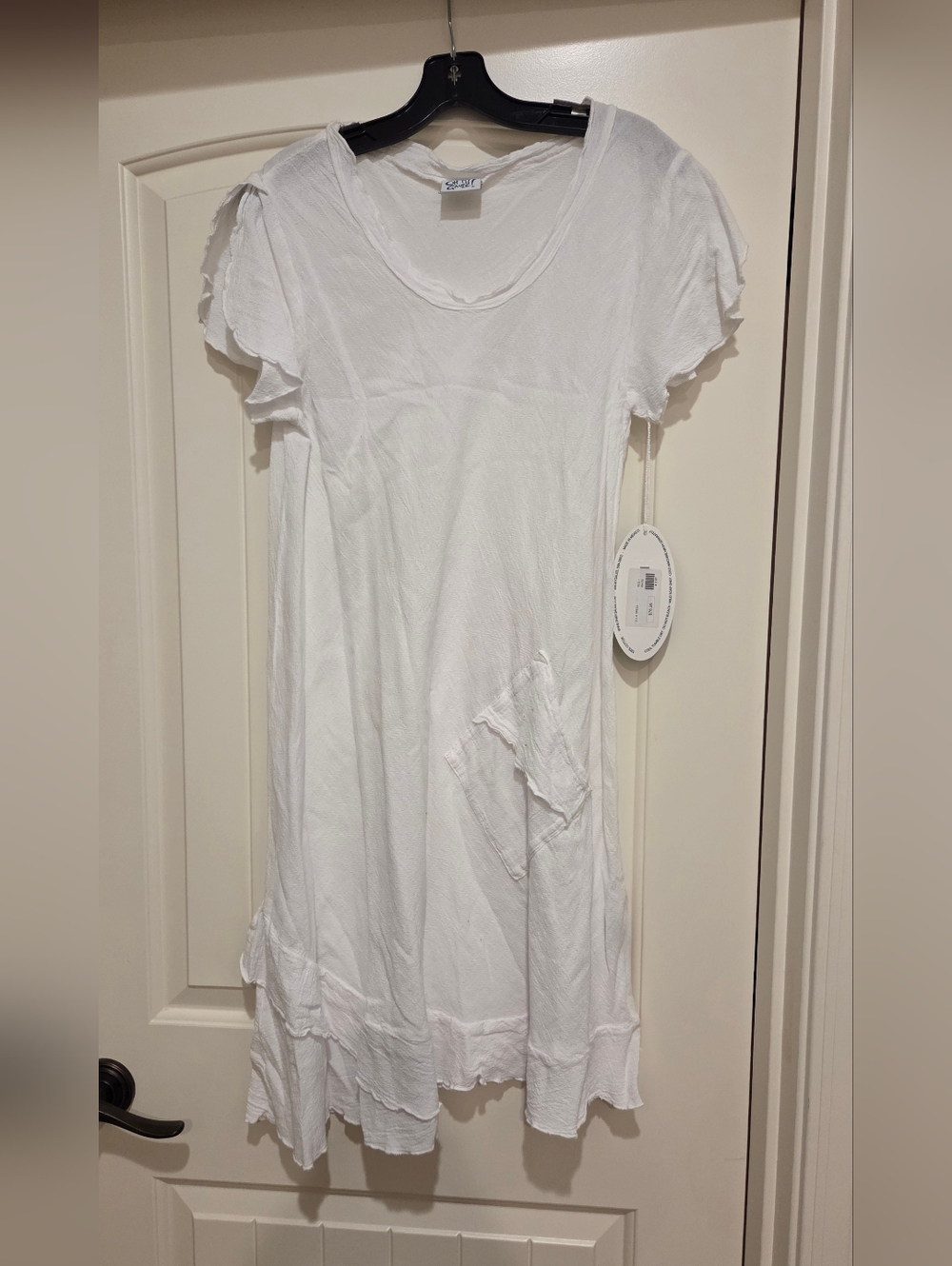 *NEW* OH MY GAUZE! 100% Cotton LA Look Midi Dress, Size 1 S/M -White